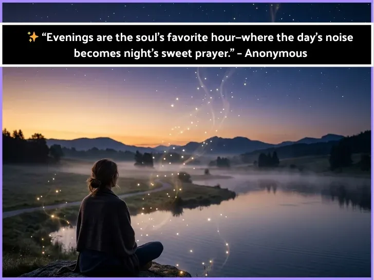 Good Evening Blessings Quotes – Poetic Words to Share